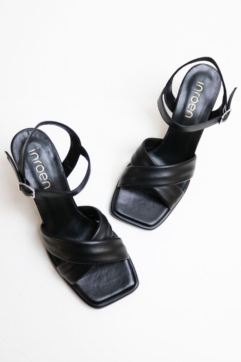 Hakiki Deri Kemer Detaylı Kadeh Topuklu Ayakkabı  SİYAH resmi