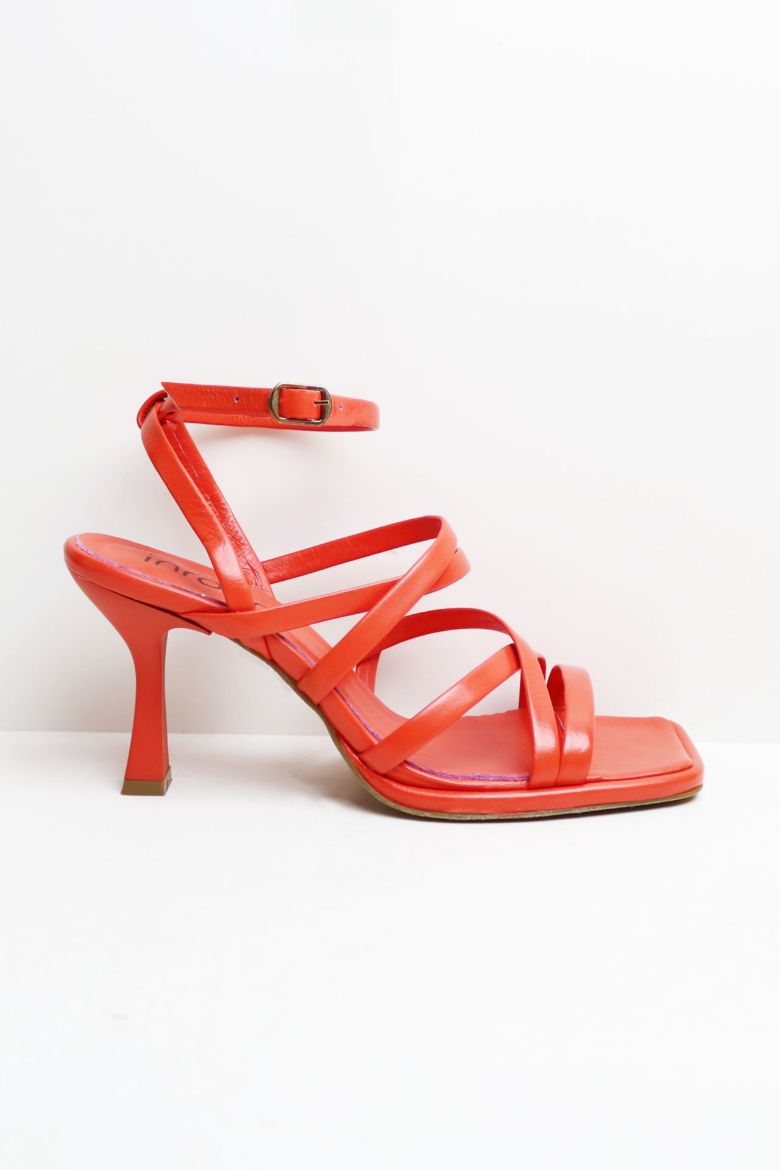 Çarpraz Bantlı Hakiki Deri Bilekten Bağlamalı Kadeh Topuk Topuklu Ayakkabı  NARCİCEGİ resmi