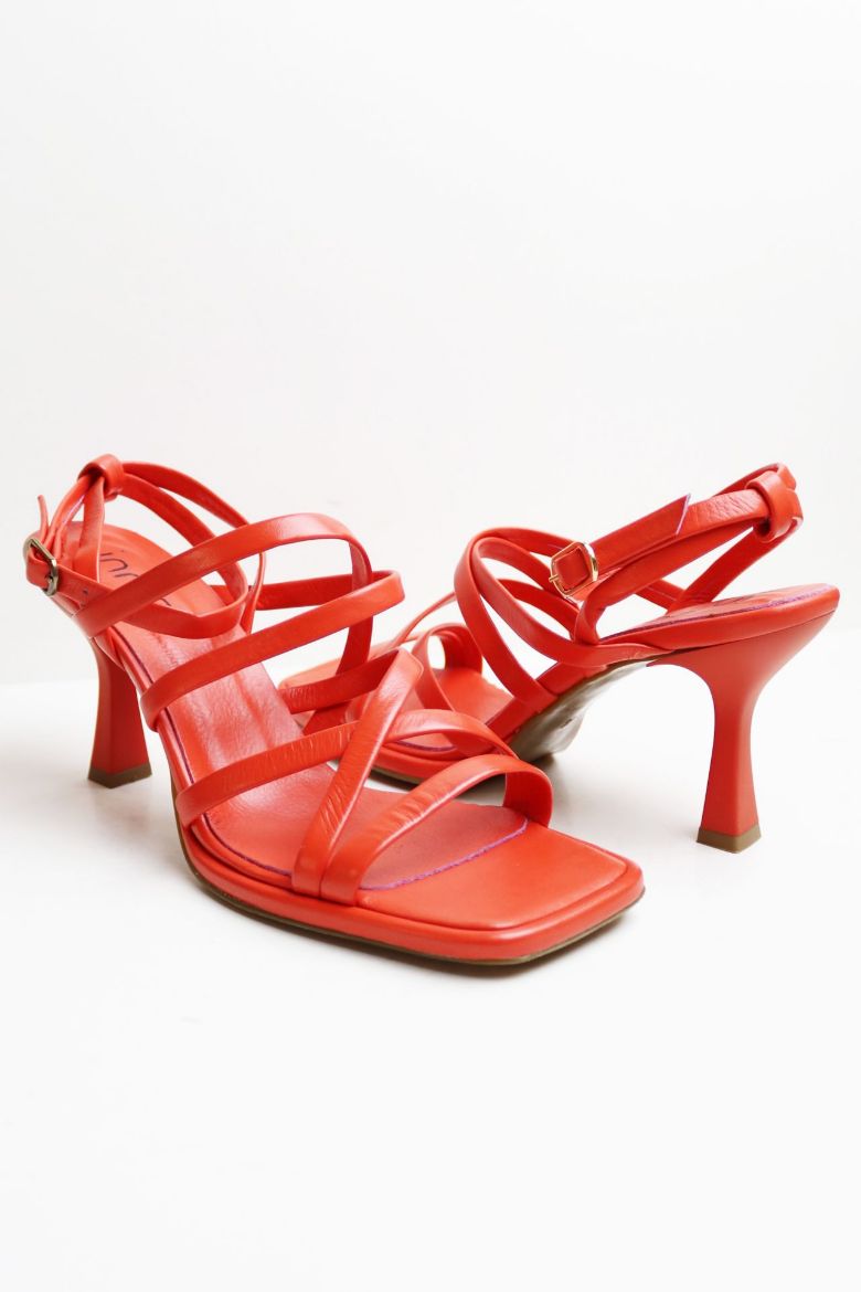 Çarpraz Bantlı Hakiki Deri Bilekten Bağlamalı Kadeh Topuk Topuklu Ayakkabı  NARCİCEGİ resmi