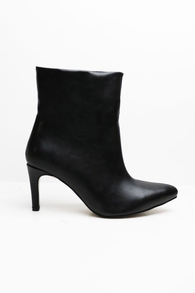 Sivri Burun Bilek Üstü Ince Topuklu Kadın Bot  SİYAH resmi