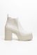 Lastik Detaylı Platform Kalın Topuklu Kadın Bot  TEN  resmi