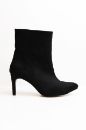 Sivri Burun Bilek Üstü Ince Topuklu Kadın Bot  SİYAH SÜET